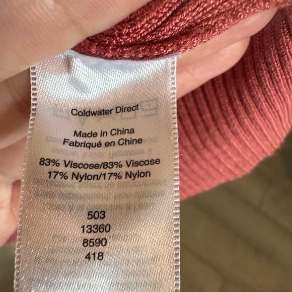 Coldwater Creek Women’s M Sweater Rose Pink Viscose Blend Ribbed Classic Career - Picture 8 of 10